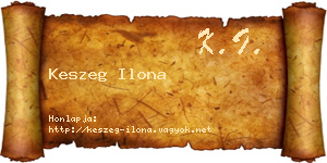 Keszeg Ilona névjegykártya