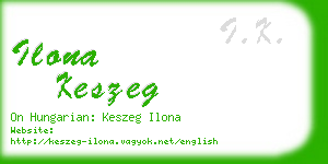 ilona keszeg business card